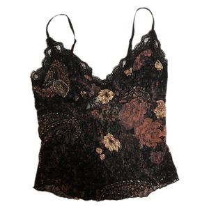 Bebe Cropped Lace Camisole